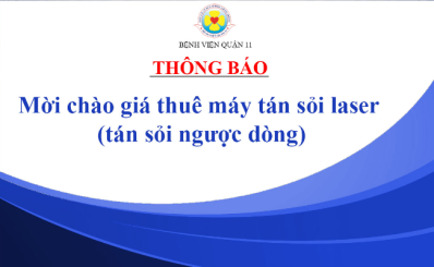 Công văn mời chào giá thuê máy tán sỏi laser (tán sỏi ngược dòng)
